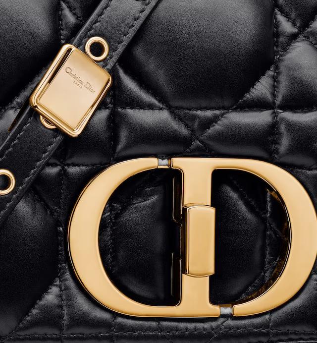 Túi Dior Medium Dior Caro Bag Black Quilted