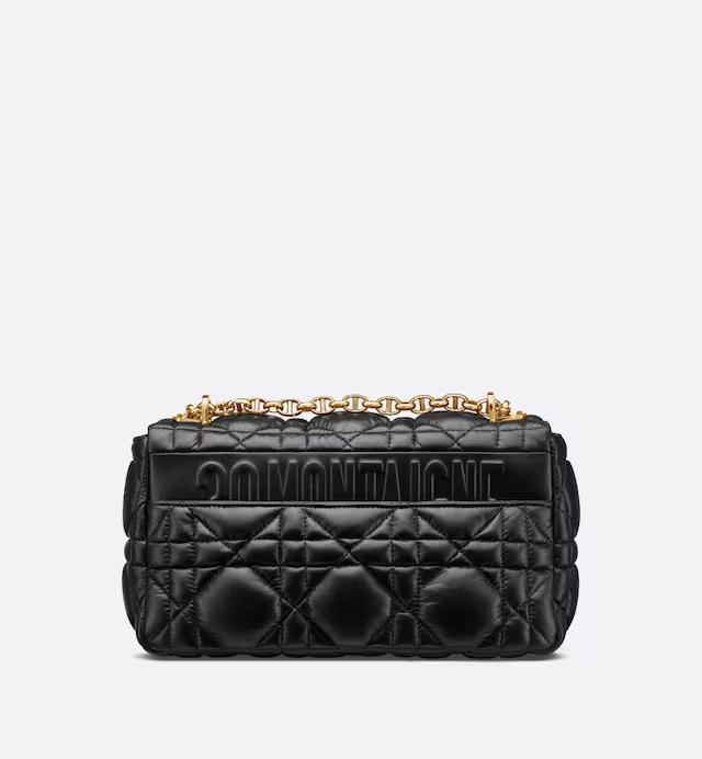 Túi Dior Medium Dior Caro Bag Black Quilted