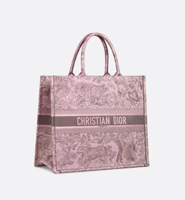 Túi Dior Large Dior Book Tote Pink And Gray