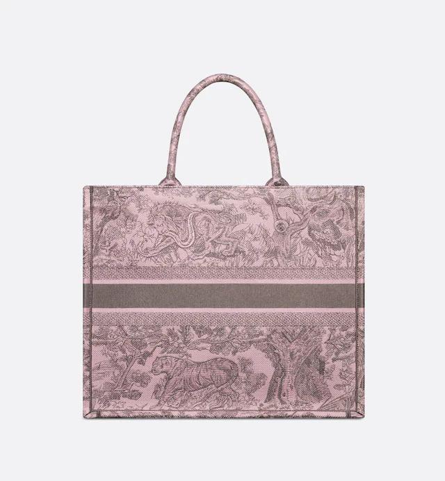 Túi Dior Large Dior Book Tote Pink And Gray