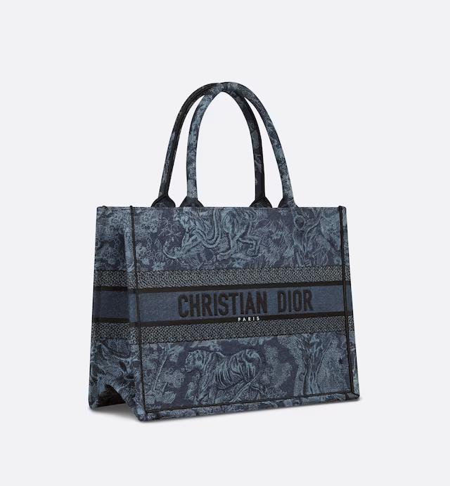 Túi Dior Medium Dior Book Tote Denim Blue