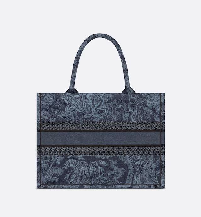 Túi Dior Medium Dior Book Tote Denim Blue