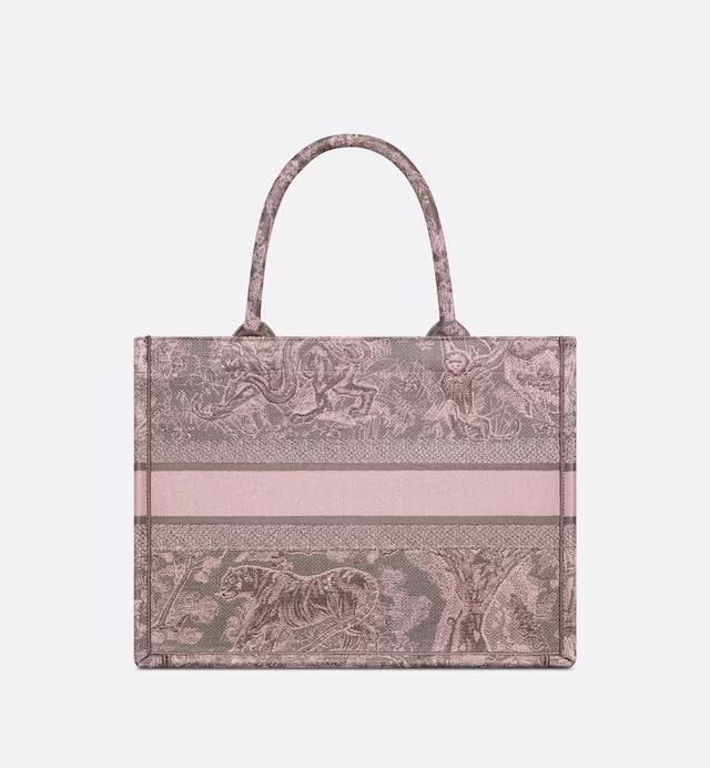 Túi Dior Medium Dior Book Tote Gray And Pink