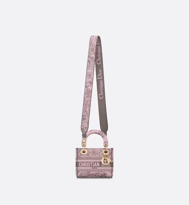 Túi Dior Mini Lady D-Lite Bag Pink And Gray