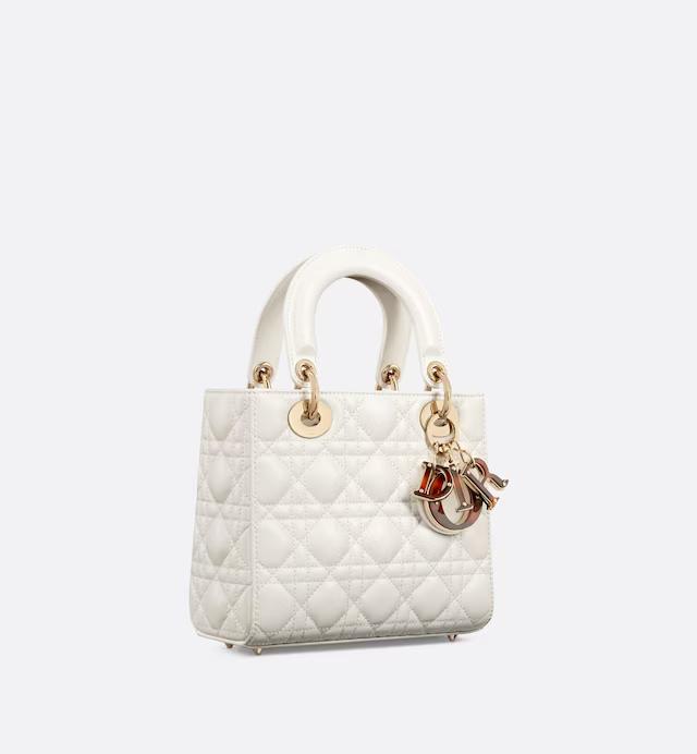 Túi Dior Small Lady Dior My ABCDior Bag Latte Cannage Lambskin