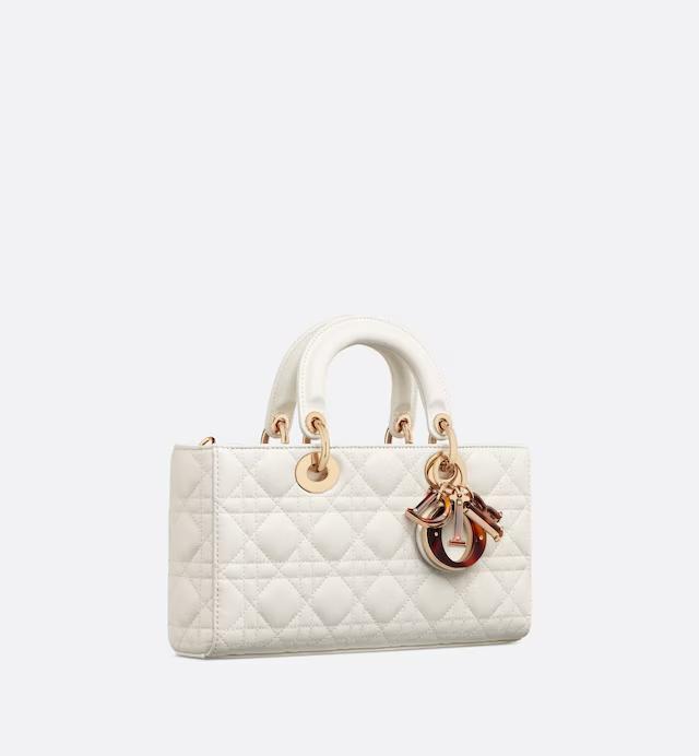 Túi Dior Medium Lady D-Joy Bag Latte Cannage Lambskin