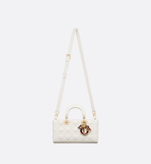 Túi Dior Medium Lady D-Joy Bag Latte Cannage Lambskin