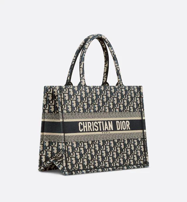 Túi Dior Large Dior Book Tote Ecru And Blue