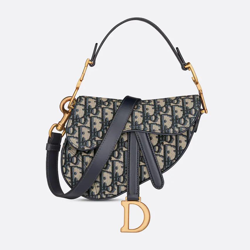 Túi Dior Mini Saddle Bag With Strap Blue