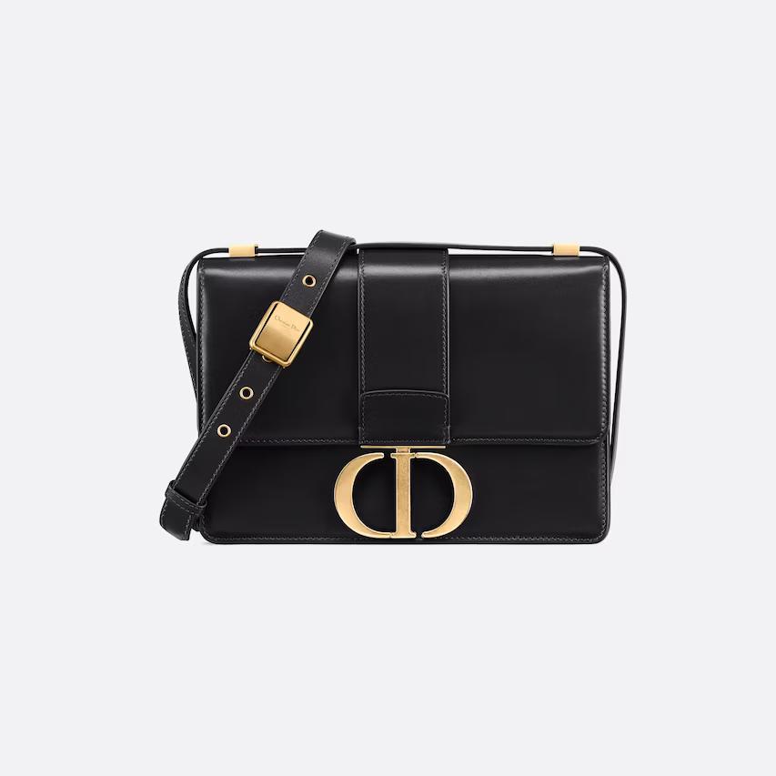 Túi Dior 30 Montaigne Bag Black Box Calfskin