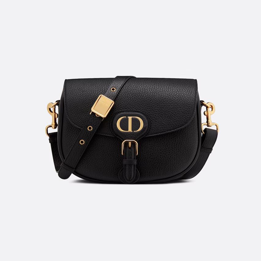 Túi Dior Medium Dior Bobby Bag Black Grained Calfskin