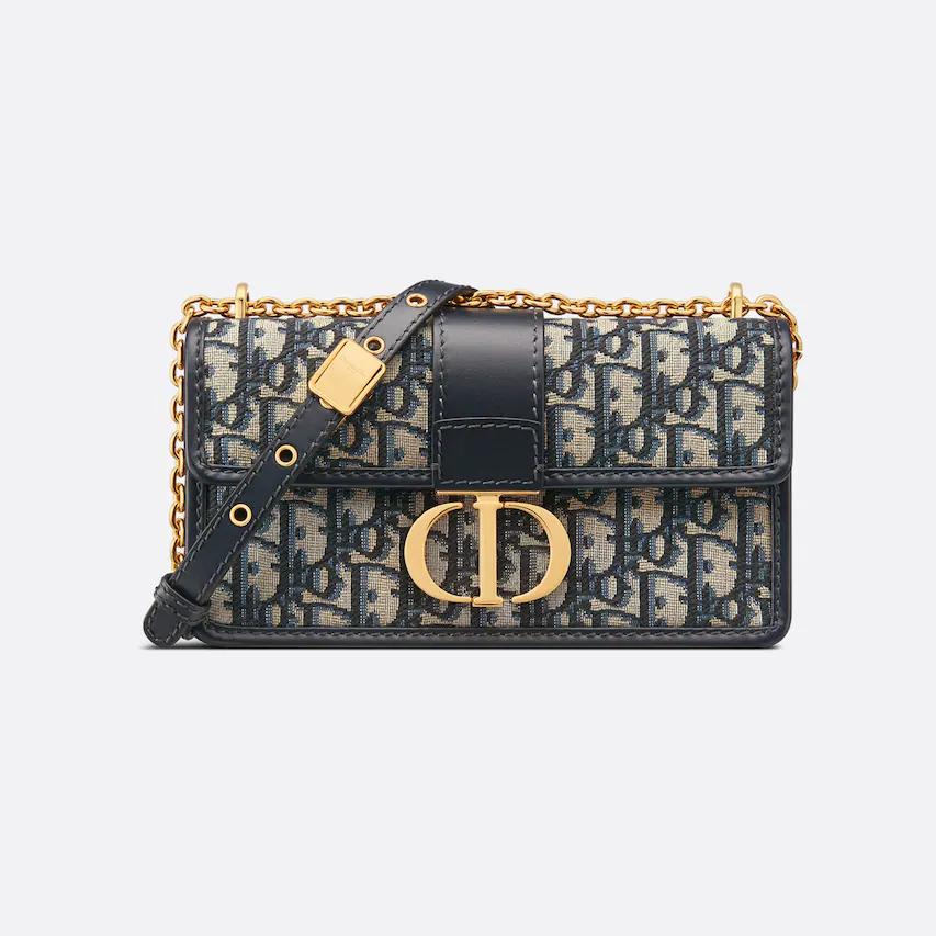 Túi Dior 30 Montaigne East-West Bag With Chain Blue