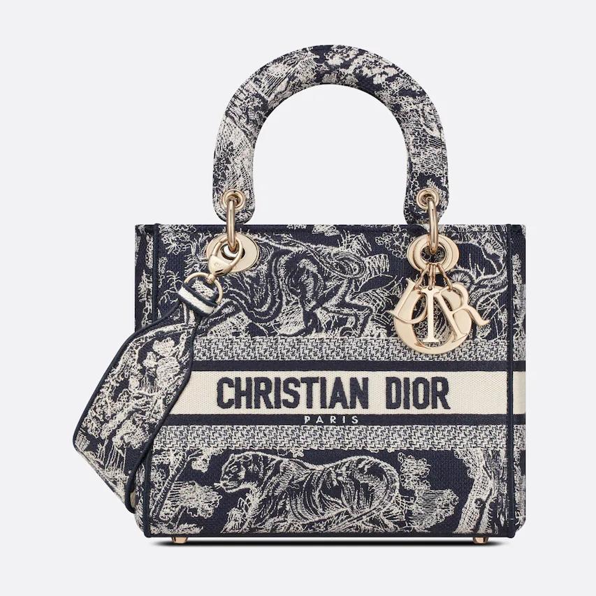 Túi Dior Medium Lady D-Lite Bag Blue