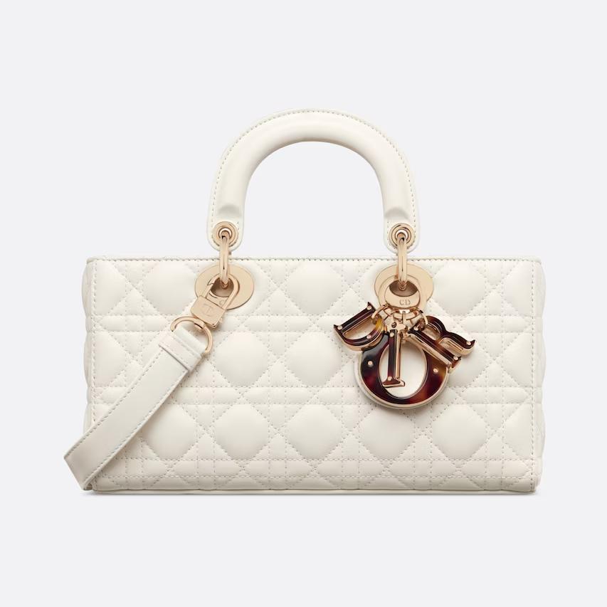 Túi Dior Medium Lady D-Joy Bag Latte Cannage Lambskin