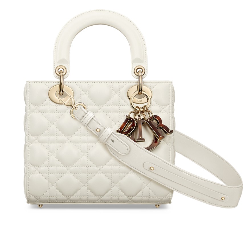 Túi Dior Small Lady Dior My ABCDior Bag Latte Cannage Lambskin