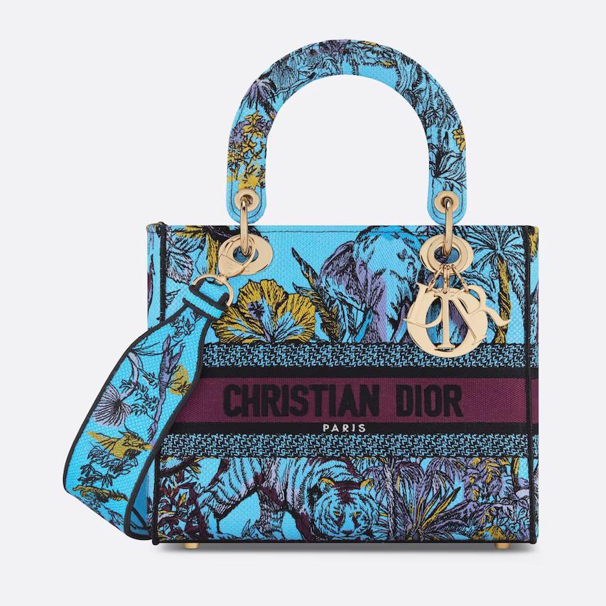 Túi Dior Medium Lady D-Lite Bag Celestial Blue