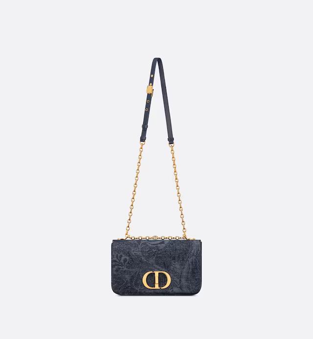 Túi Dior Medium Dior Caro Bag Denim Blue