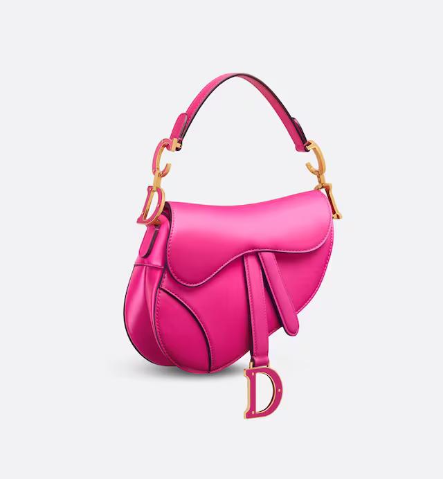 Túi Dior Mini Saddle Bag With Strap Rani Pink