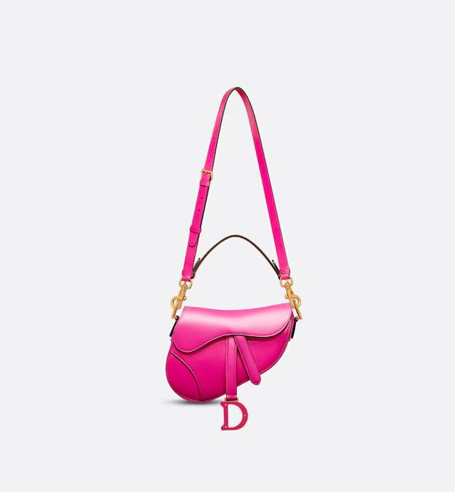 Túi Dior Mini Saddle Bag With Strap Rani Pink