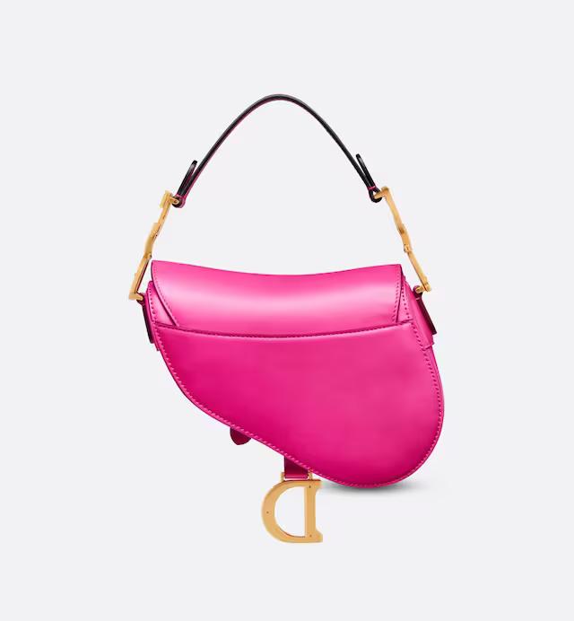 Túi Dior Mini Saddle Bag With Strap Rani Pink