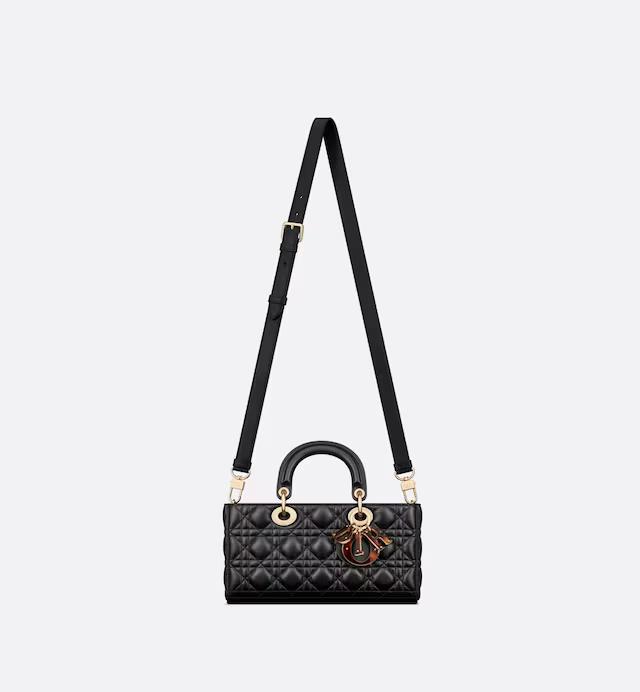 Túi Dior Medium Lady D-Joy Bag Black Cannage Lambskin