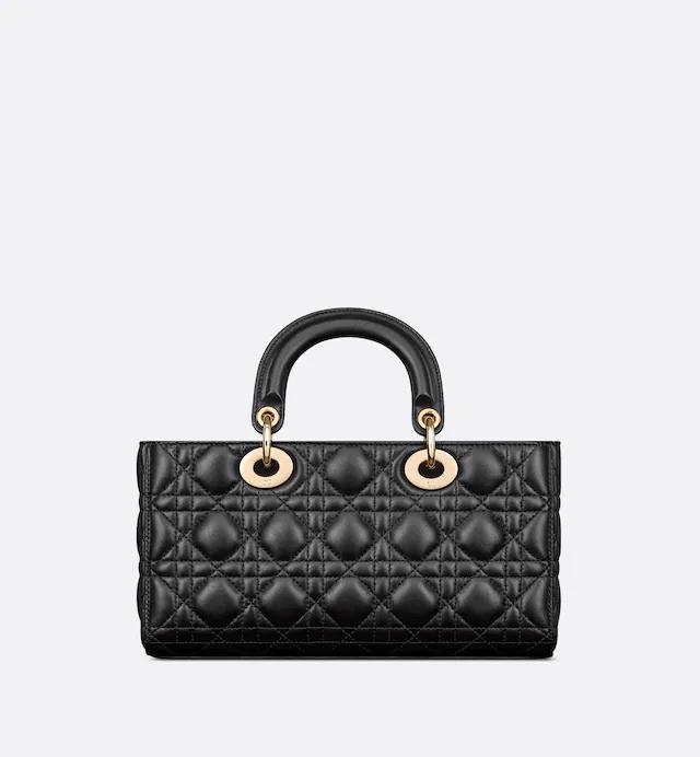 Túi Dior Medium Lady D-Joy Bag Black Cannage Lambskin