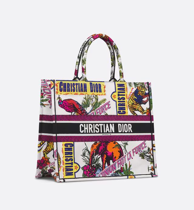 Túi Dior Large Dior Book Tote White Multicolor