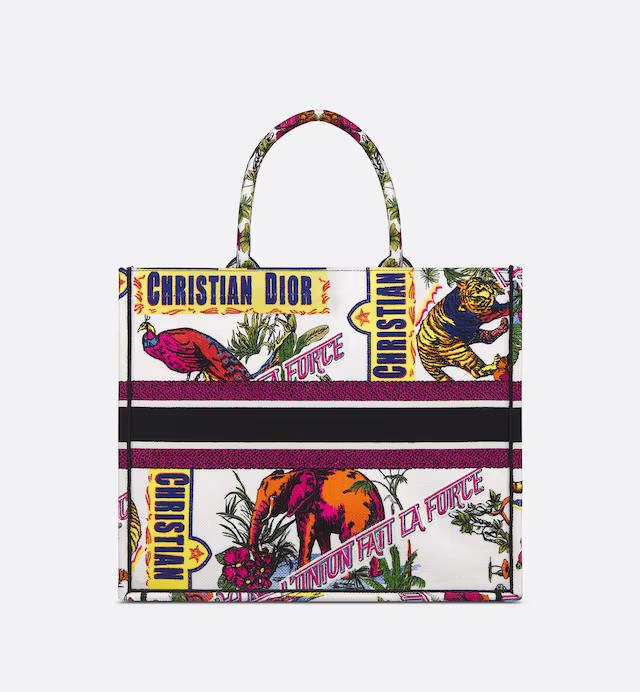 Túi Dior Large Dior Book Tote White Multicolor