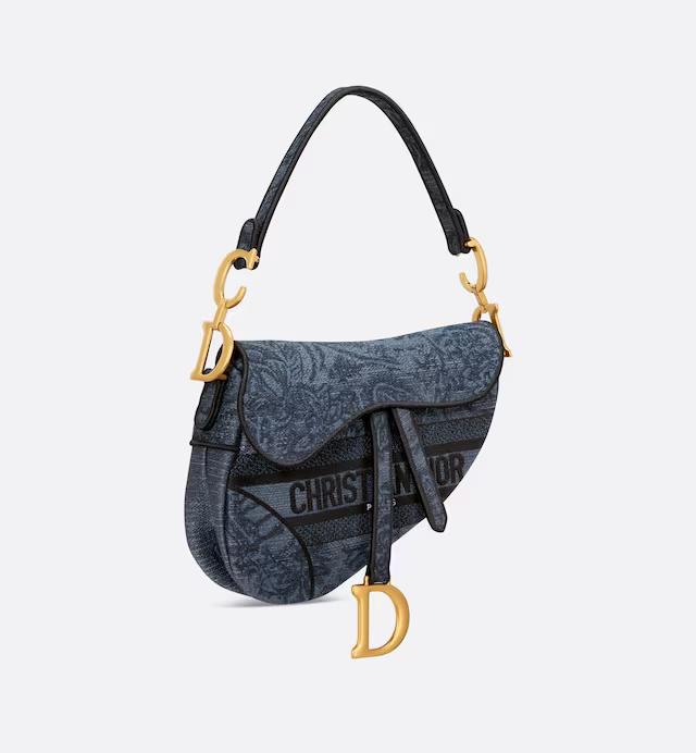 Túi Dior Saddle Bag Denim Blue