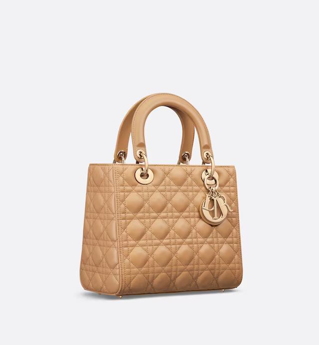 Túi Dior Medium Lady Dior Bag Medium Tan