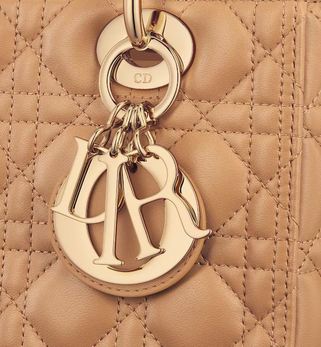 Túi Dior Medium Lady Dior Bag Medium Tan