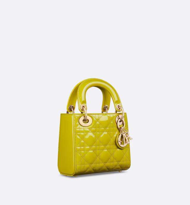 Túi Dior CD Signature Bag With Strap Lime Yellow