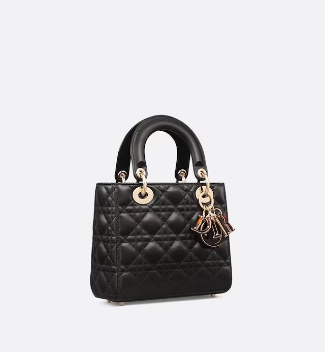 Túi Dior Small Lady Dior My ABCDior Bag Black Cannage Lambskin