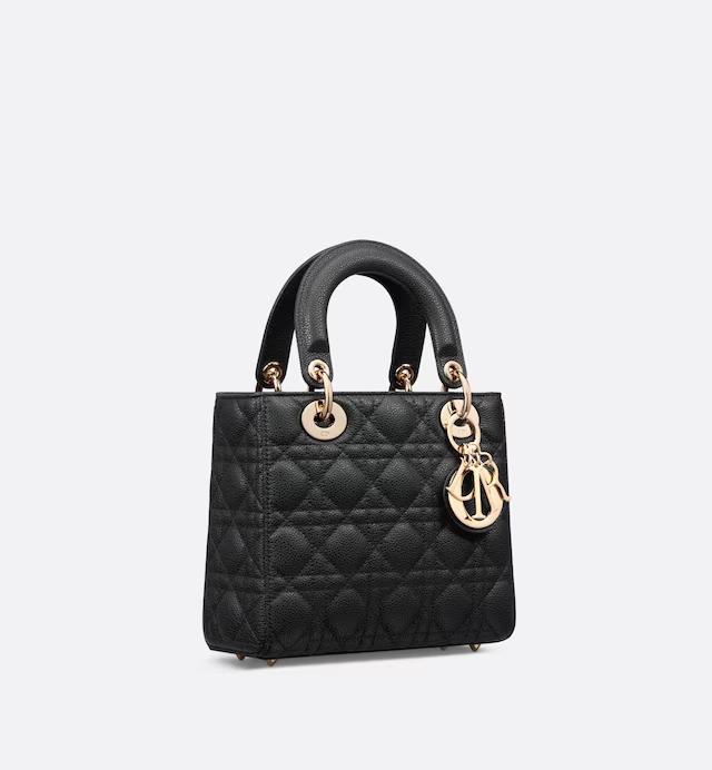 Túi Dior Small Lady Dior Bag Black Grained