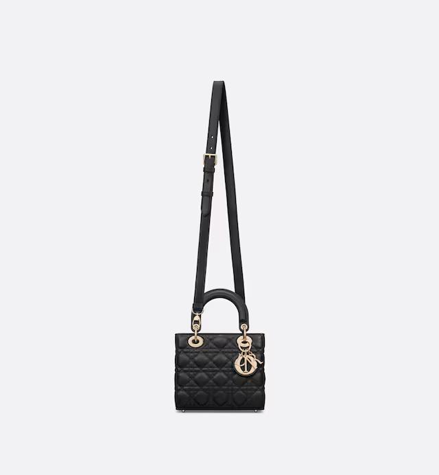 Túi Dior Small Lady Dior Bag Black Grained