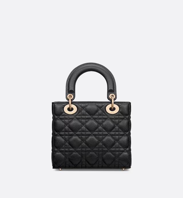 Túi Dior Small Lady Dior Bag Black Grained