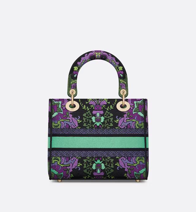 Túi Dior Medium Lady D-Lite Bag Multicolor Indian Purple