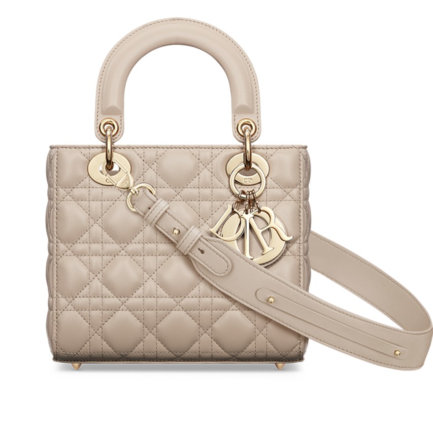 Túi Dior Small Lady Dior My ABCDior Bag Caramel Beige