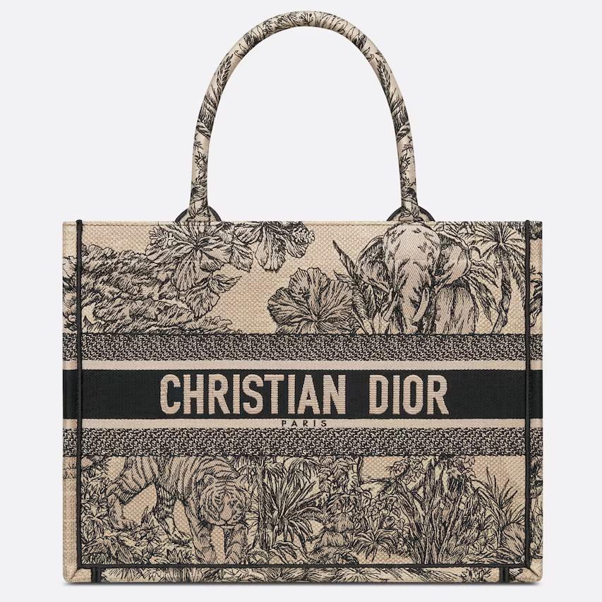 Túi Dior Medium Dior Book Tote Beige Multicolor