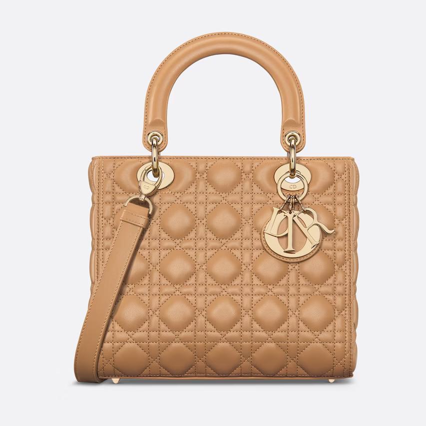 Túi Dior Medium Lady Dior Bag Medium Tan