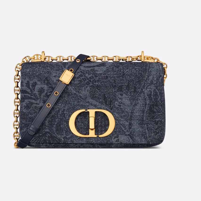 Túi Dior Medium Dior Caro Bag Denim Blue