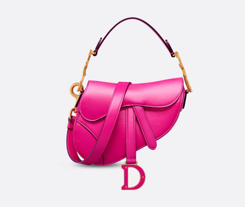 Túi Dior Mini Saddle Bag With Strap Rani Pink