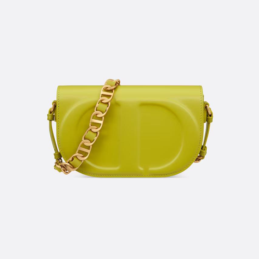 Túi Dior CD Signature Bag With Strap Lime Yellow