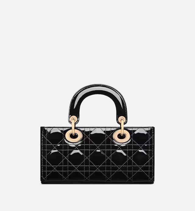 Túi Dior Small Lady D-Joy Bag Black Patent Cannage Calfskin