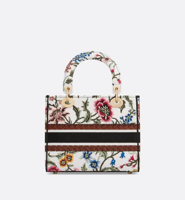 Túi Dior Medium Lady D-Lite Bag White Multicolor