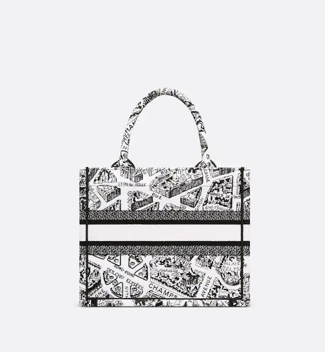 Túi Dior Small Book Tote White And Black Plan