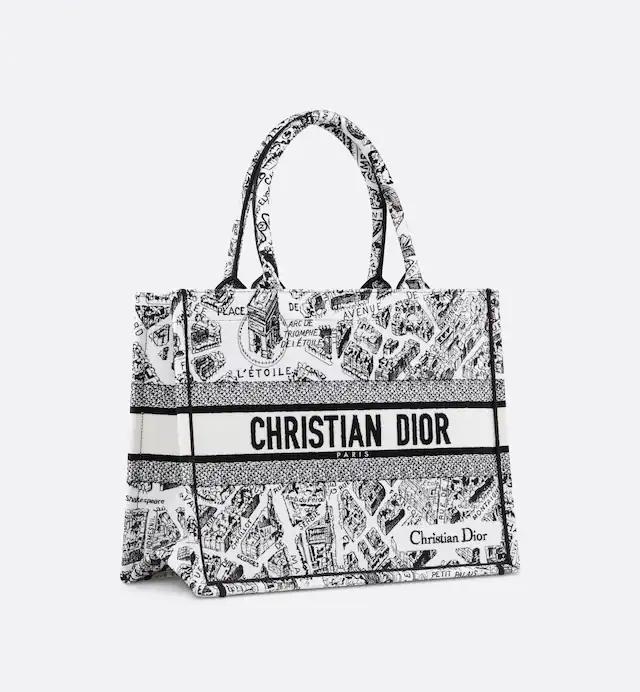 Túi Dior Medium Book Tote White And Black Plan 