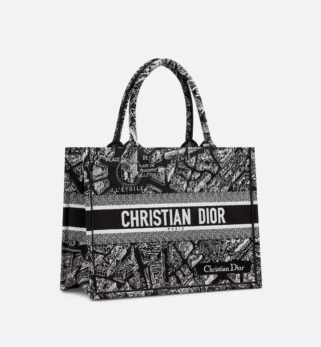 Túi Dior Medium Dior Book Tote Black And White Plan