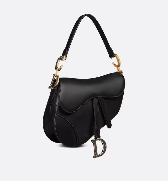 Túi Dior Saddle Bag With Strap Black Smooth Calfskin