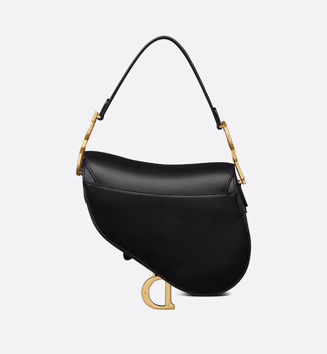 Túi Dior Saddle Bag With Strap Black Smooth Calfskin